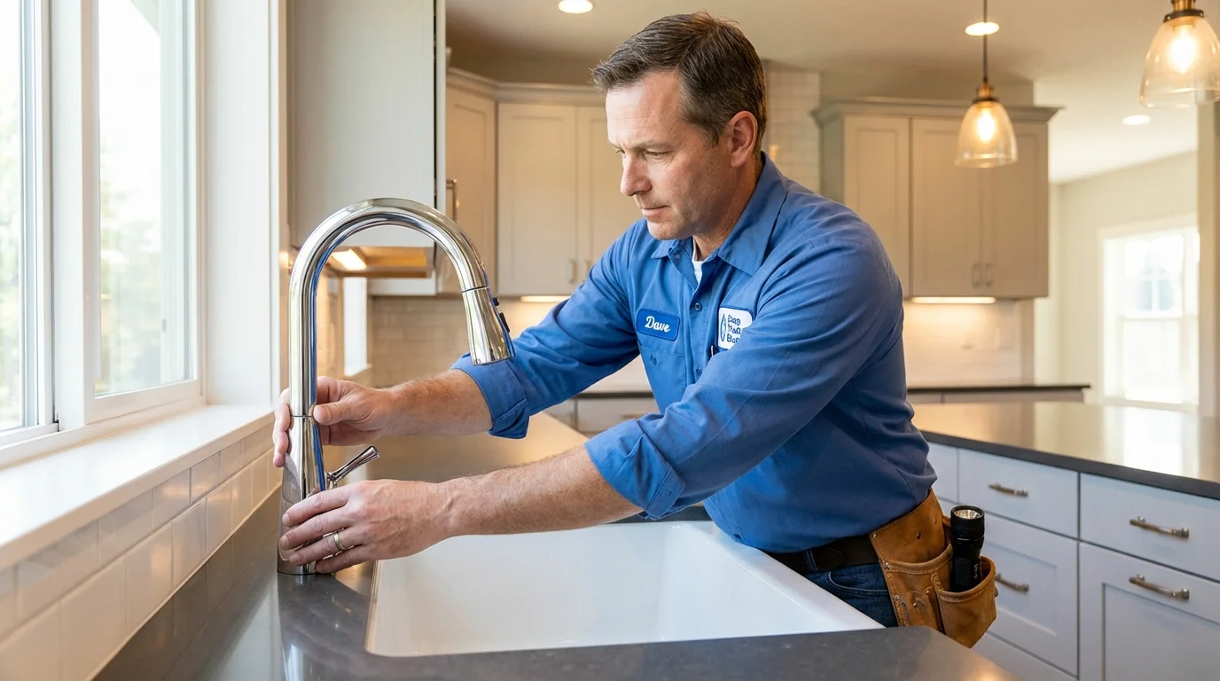 Kitchen faucet installation by Johns Plumbing LLC in Lake Charles