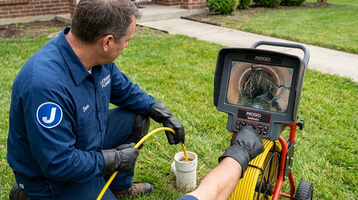 Sewer camera inspection being performed by Johns Plumbing LLC in Lake Charles